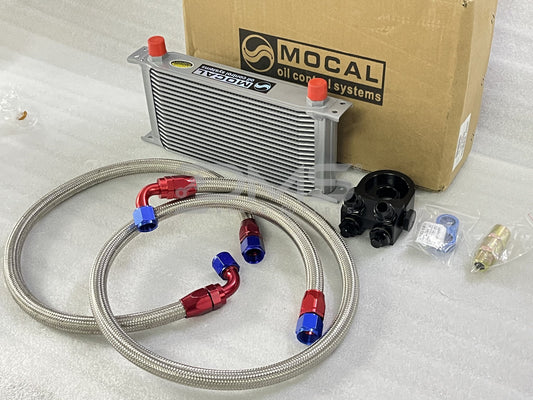 Mocal 19 Row Universal Oil Cooler Kit With Hose & Fittings
