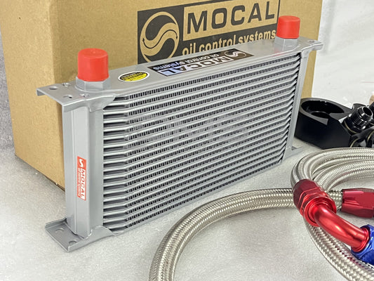 Mocal 19 Row Universal Oil Cooler Kit With Hose & Fittings
