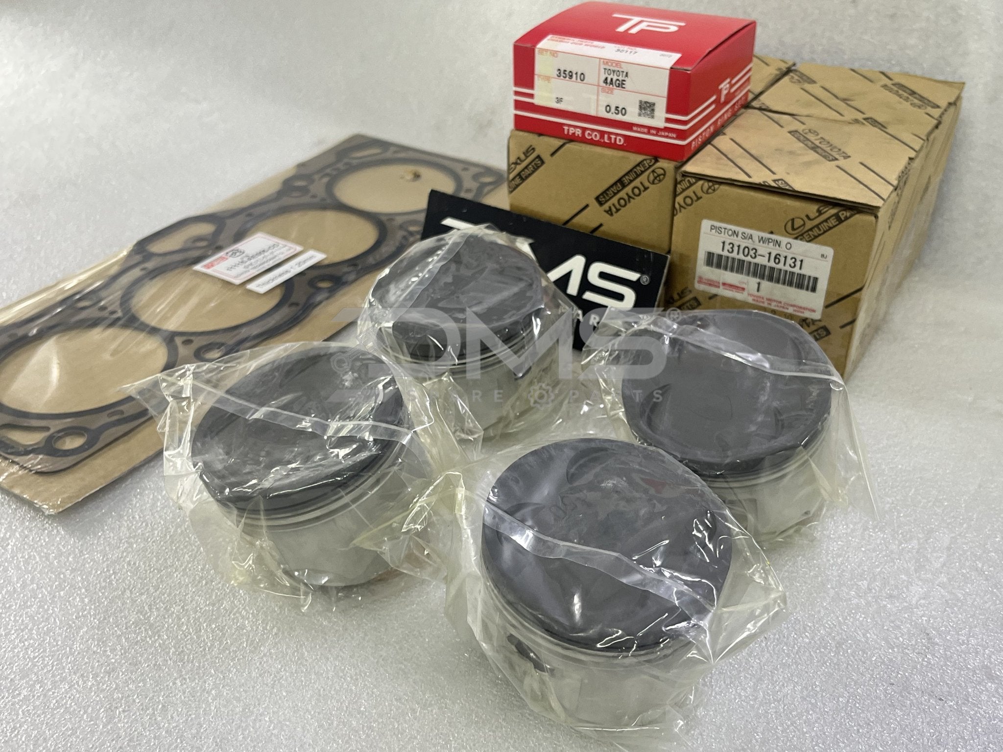 Toyota 4AGZE Supercharger Original Toyota Piston 81.5mm Set & TP Rings set