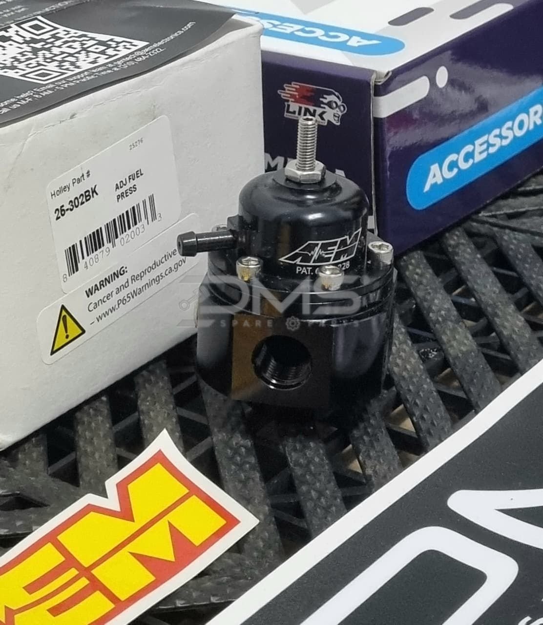 AEM Universal Adjustable Fuel Pressure Regulator Black