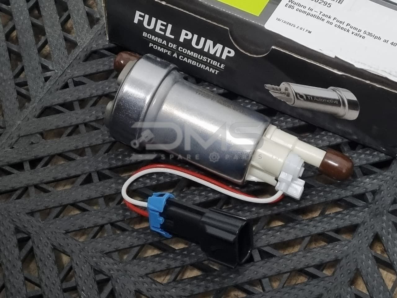 Walbro In-Tank Fuel Pump 535lph at 40 psi E85 compatible